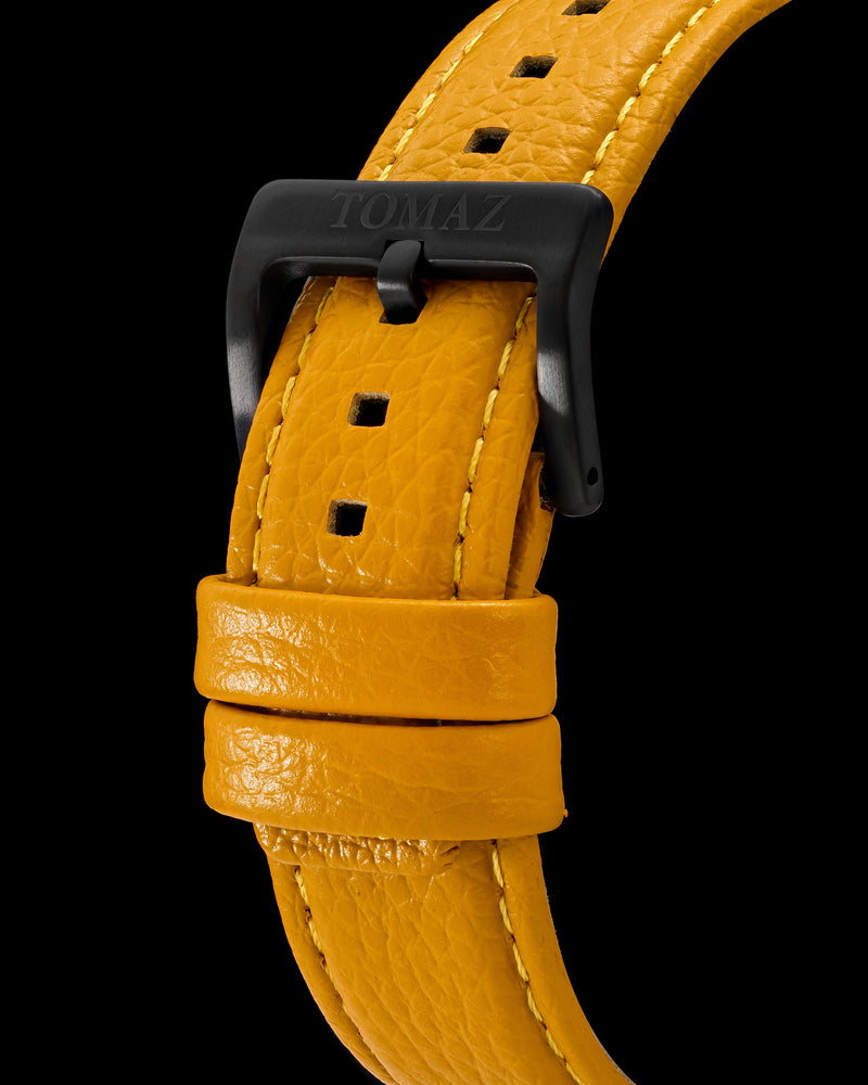 
                  
                    Load image into Gallery viewer, Romeo XL TQ030-D8 (Black/Yellow) Yellow Leather Strap
                  
                