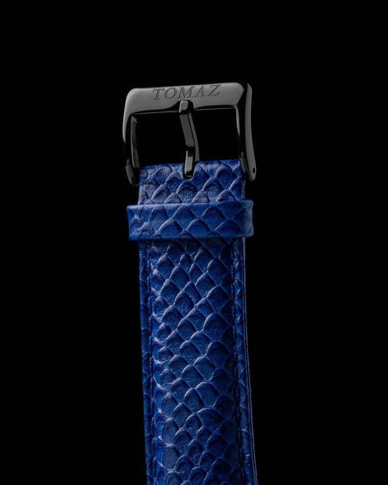 
                  
                    Load image into Gallery viewer, Double Wings Automatic TW001-D7 (Black/Blue) with Blue Swarovski (Blue Salmon Leather Strap)
                  
                