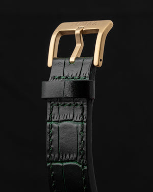 
                  
                    Load image into Gallery viewer, RAWR III TW024E-D9 (Green/Gold/Black) with White Swarovski (Green Bamboo Leather Strap)
                  
                