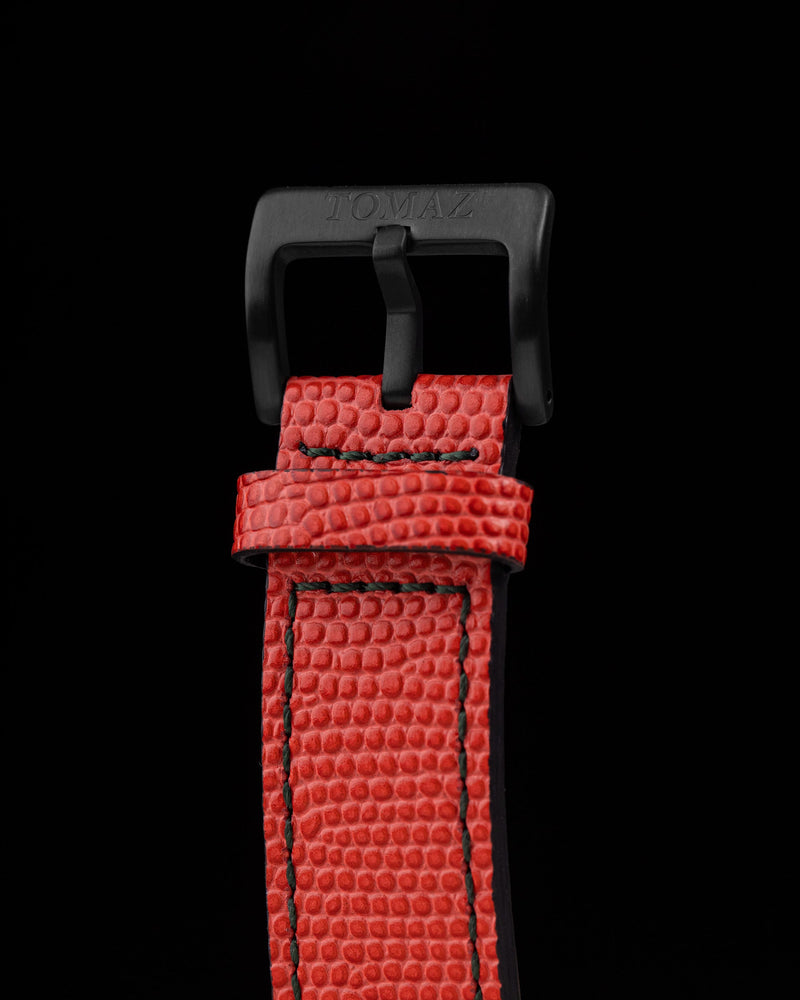 
                  
                    Load image into Gallery viewer, RAWR III TW024F-D11 (Black) with Rainbow Swarovski (Red Leather Strap)
                  
                