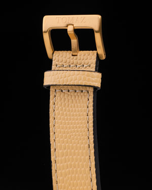 
                  
                    Load image into Gallery viewer, RAWR III TW024F-D6A (Gold/Black) with White Swarovski (Cream Leather Strap)
                  
                