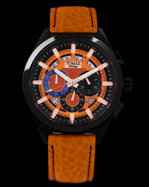 
                  
                    Load image into Gallery viewer, Romeo XXV TW025-D14 (Black/Orange) Orange Leather Strap
                  
                