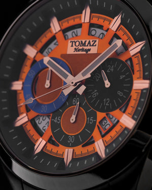 
                  
                    Load image into Gallery viewer, Romeo XXV TW025-D14 (Black/Orange) Orange Leather Strap
                  
                