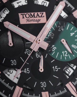 
                  
                    Load image into Gallery viewer, Romeo TW025A-D3 (Rosegold/Green) with Green Swarovski (Green Leather Strap)
                  
                