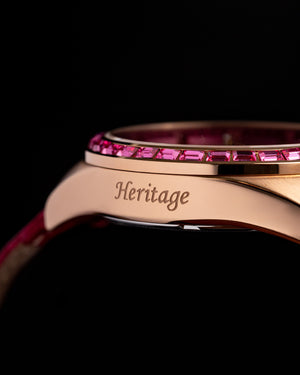 
                  
                    Load image into Gallery viewer, Juliet TW025L-D10 (Rosegold/Pink) with Pink Swarovski (Pink Leather Strap)
                  
                