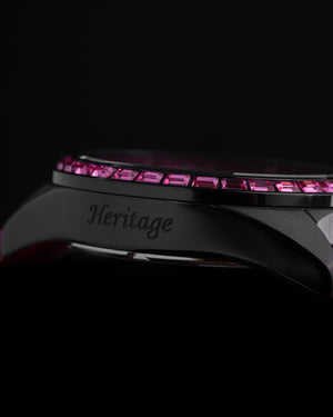 
                  
                    Load image into Gallery viewer, Juliet TW025L-D11 (Black/Pink) with Pink Swarovski (Pink Leather Strap)
                  
                