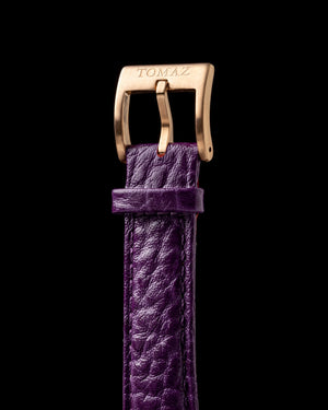 
                  
                    Load image into Gallery viewer, Juliet TW025L-D13 (Rosegold/Purple) with Purple Swarovski (Purple Leather Strap)
                  
                