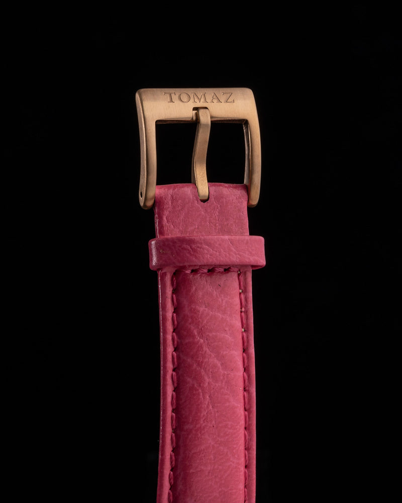 
                  
                    Load image into Gallery viewer, Juliet TW025L-D16 (Rosegold/White) with Rainbow Swarovski (Pink Leather Strap)
                  
                