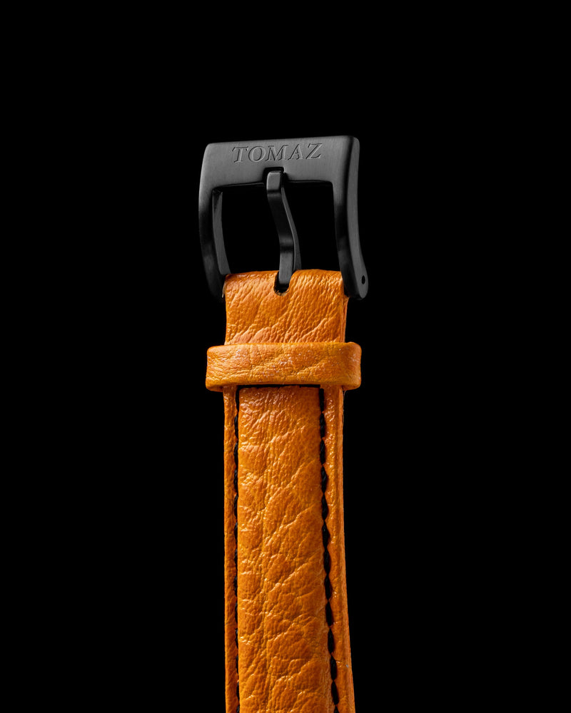 
                  
                    Load image into Gallery viewer, Juliet TW025L-D2 (Black/Orange) with Blue Swarovski (Orange Leather Strap)
                  
                