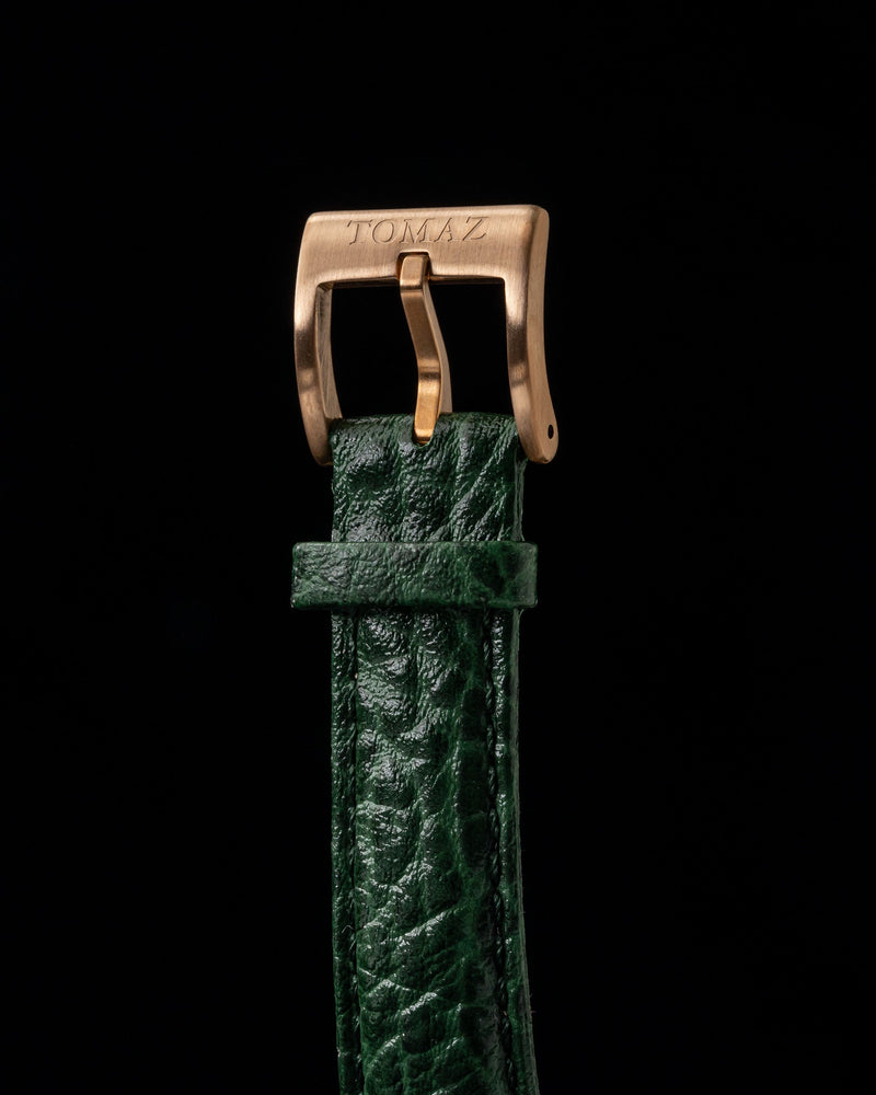 
                  
                    Load image into Gallery viewer, Juliet TW025L-D3 (Rosegold/Black) with Green Swarovski (Green Leather Strap)
                  
                