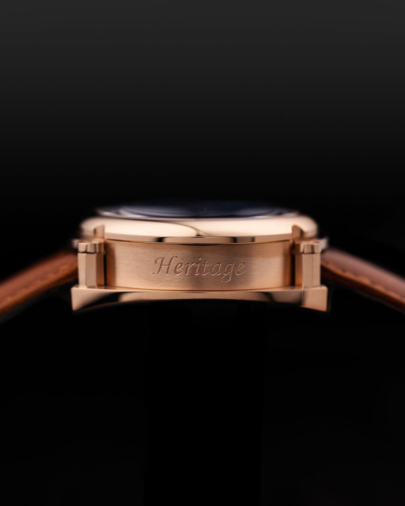 
                  
                    Load image into Gallery viewer, Xavier TW026-D3A (Rosegold/Blue) Brown Leather Strap
                  
                