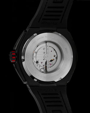 
                  
                    Load image into Gallery viewer, Royale XL TW027S-D13 (Black) with Swarovski (Red Leather with Rubber Strap)
                  
                