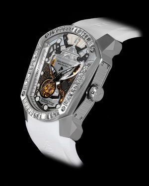 
                  
                    Load image into Gallery viewer, GT DRS Edition TW028C-D2 (Silver/White) with White Swarovski (White Rubber Strap)
                  
                