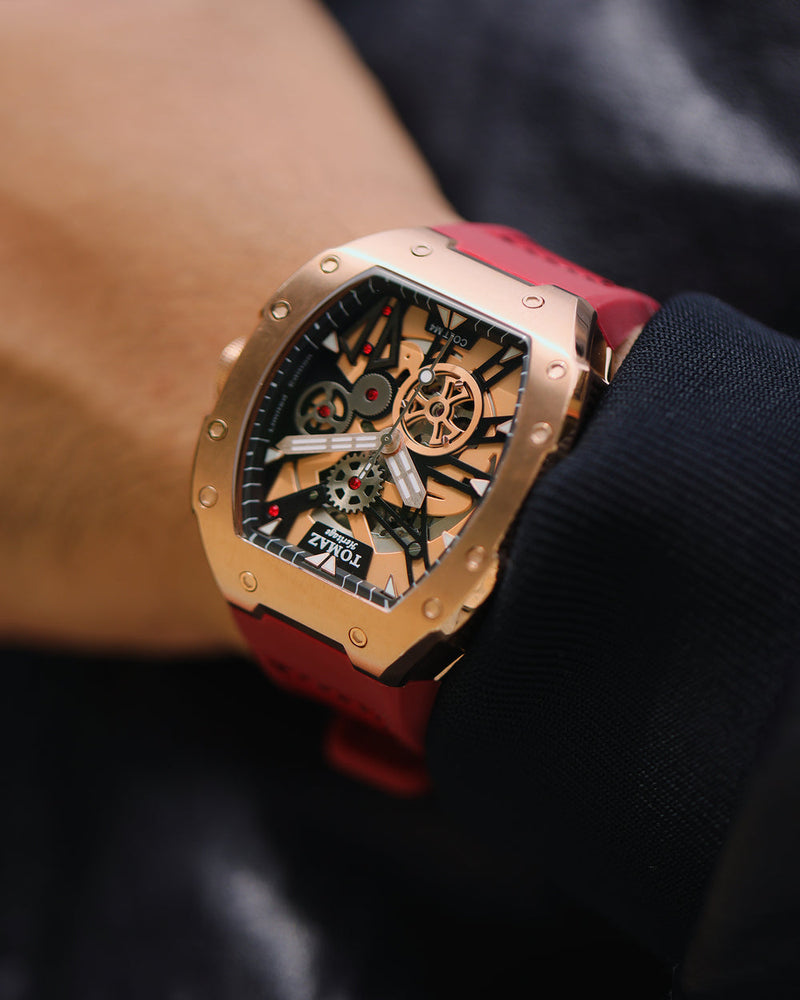 
                  
                    Load image into Gallery viewer, Colt M4 TW029A-D13 (Rosegold) Red Leather with Rubber Strap
                  
                