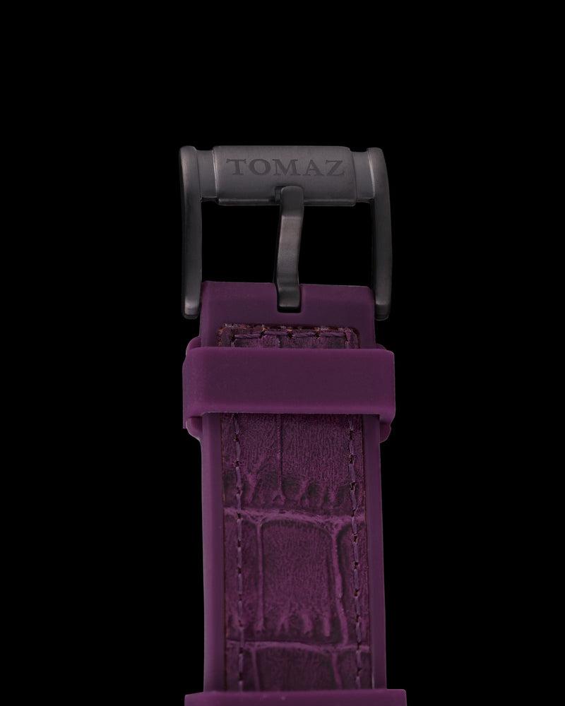 
                  
                    Load image into Gallery viewer, Colt M4 TW029B-D8 (Black) with Purple Swarovski (Purple Leather with Rubber Strap)
                  
                