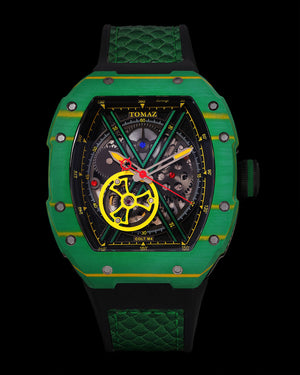 
                  
                    Load image into Gallery viewer, Colt M4 TW029C-D15 (Green/Black) Green Salmon Leather with Rubber Strap
                  
                