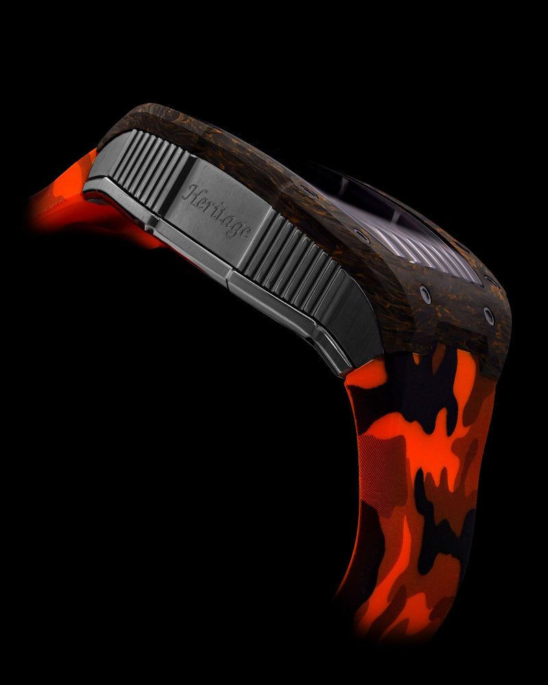 
                  
                    Load image into Gallery viewer, Colt M4 TW029D-D4 (Green Camouflage/Orange) Orange Camouflage Silicone Strap
                  
                