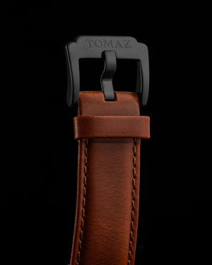 
                  
                    Load image into Gallery viewer, Xavier Automatic TW030-D11 (Black) Brown Leather strap
                  
                