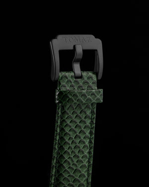 
                  
                    Load image into Gallery viewer, Xavier Automatic TW030-D16 (Black/Green) Green Salmon Leather Strap
                  
                