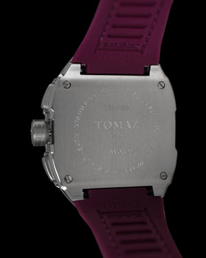 
                  
                    Load image into Gallery viewer, AK47 TW032-D12 (Silver/Purple) Purple Leather with Rubber Strap
                  
                