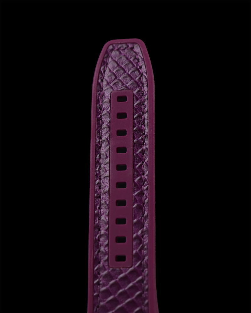 
                  
                    Load image into Gallery viewer, AK47 TW032-D12 (Silver/Purple) Purple Leather with Rubber Strap
                  
                