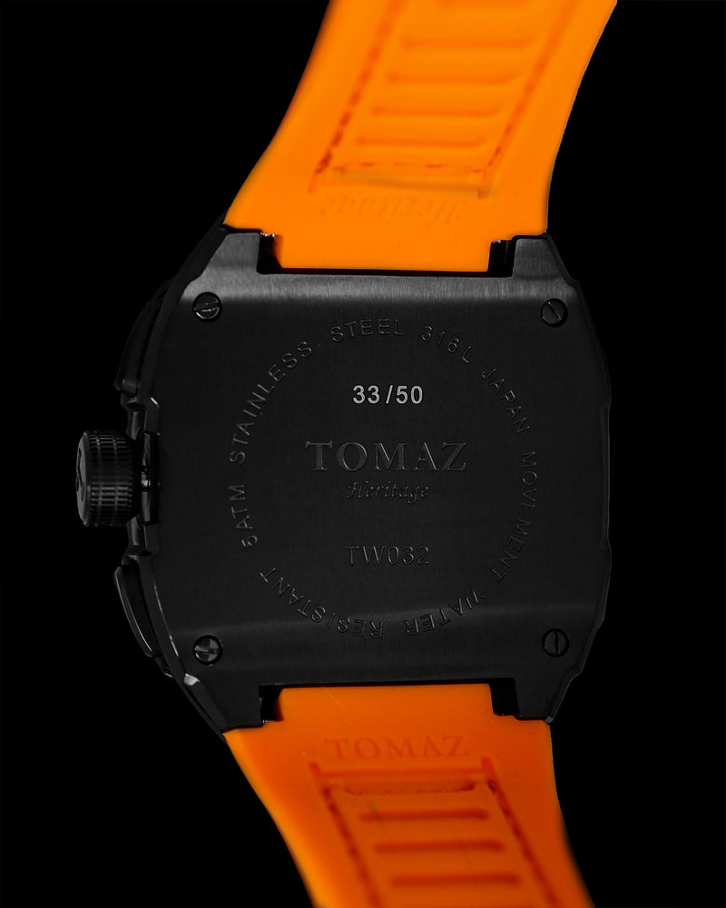 
                  
                    Load image into Gallery viewer, AK47 TW032-D16 (Black/Orange) Orange Leather with Rubber Strap
                  
                