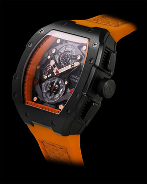 
                  
                    Load image into Gallery viewer, AK47 TW032-D16 (Black/Orange) Orange Leather with Rubber Strap
                  
                