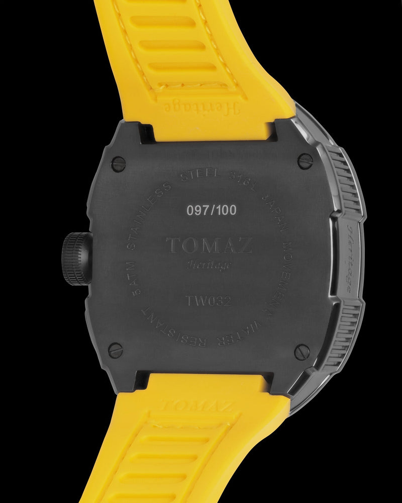 
                  
                    Load image into Gallery viewer, AK47 TW032-D1 (Black/Yellow/Green) Yellow Leather with Rubber Strap
                  
                