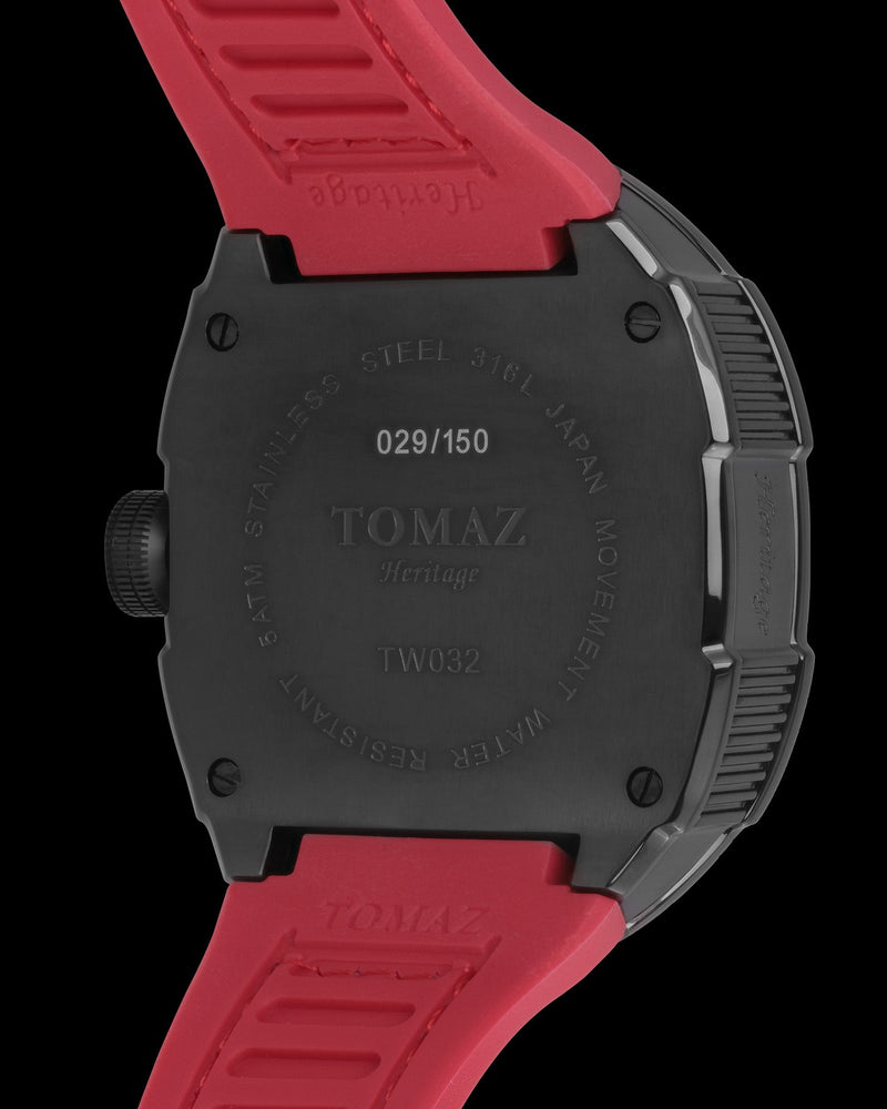 
                  
                    Load image into Gallery viewer, AK47 TW032-D5 (Black/Red) Red Leather with Rubber Strap
                  
                