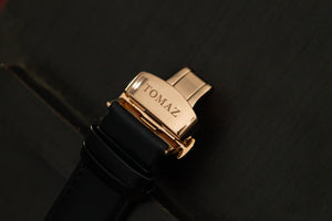 
                  
                    Load image into Gallery viewer, Tomaz Men&amp;#39;s Watch TW012-D9 (Rose Gold/Black) Black Leather Strap
                  
                