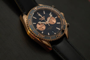 
                  
                    Load image into Gallery viewer, Tomaz Men&amp;#39;s Watch TW012-D9 (Rose Gold/Black) Black Leather Strap
                  
                